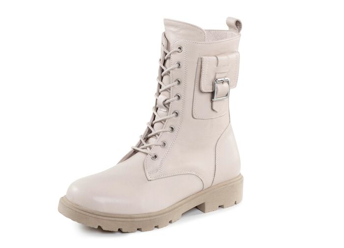 Andrea Conti enkellaarsjes met modieuze opgestikte zakken BEIGE