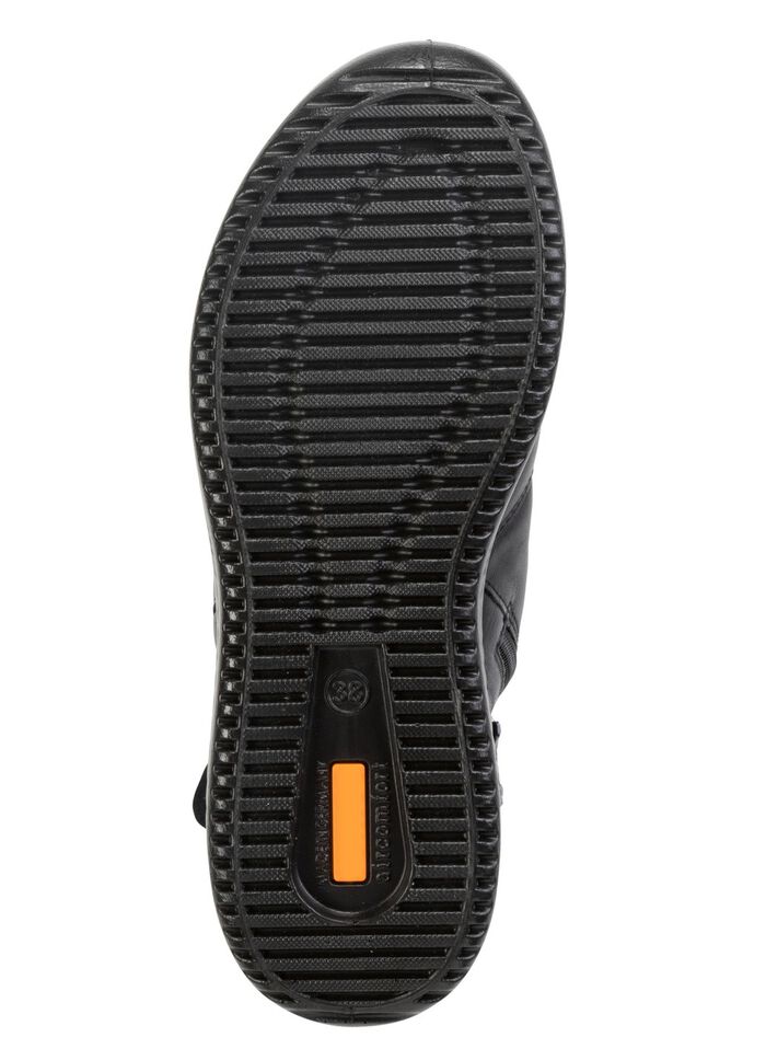 Gevoerde dameslaarzen, winterschoenen, breedte K, met lamsvacht ZWART