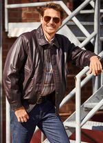 Leren blouson in 3 kleuren ANTIEK BORDEAUX