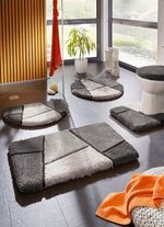 Kleurrijke badkamerset met antislip achterkant 