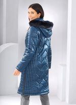 Jas met figuurflatterend quiltwerk in de lengte AZUURBLAUW