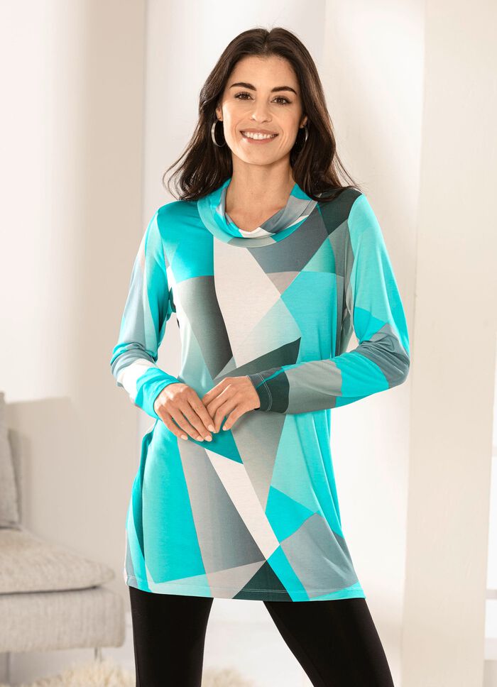 Lang shirt met casual col 