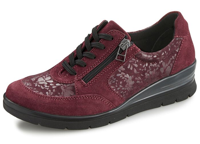 Veterschoen met ritssluiting aan de zijkant BORDEAUX