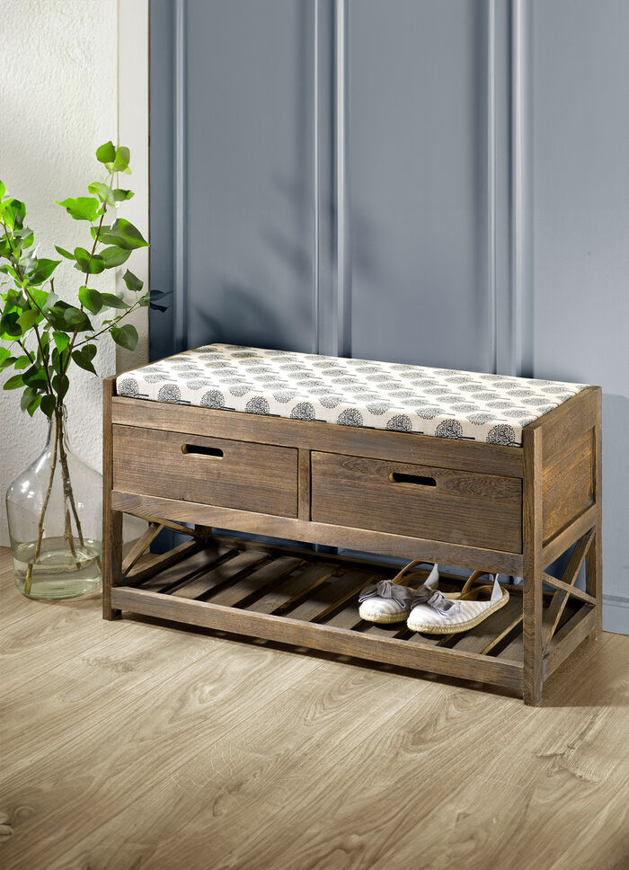 Massief houten bankje 