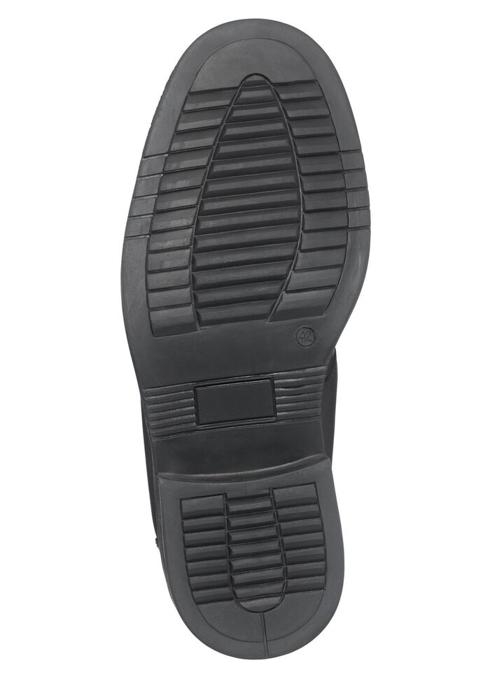 Enkellaarsjes met twee ritssluitingen aan de zijkant ZWART