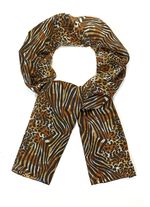 Sjaal met roofdierbont en zebramotief 