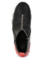 Gemini, trendy dameslaarzen, breedte G, met uitneembaar voetbed ZWART-ROOD