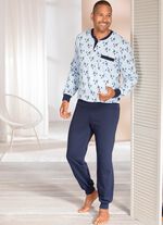 Set van twee pyjama's met knoopsluiting en manchetten 