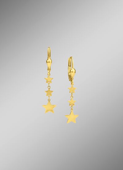 Prachtige steroorbellen van fijn goud 585/- 