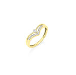 Moderne damesring met 22 diamanten