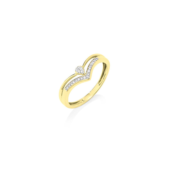 Moderne damesring met 22 diamanten