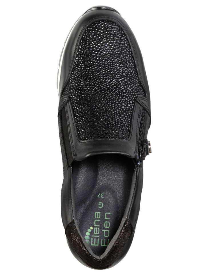 ELENA EDEN pantoffels van nappaleer ZWART