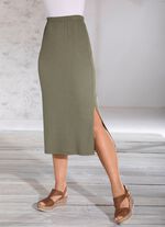 Zachte rok met smalle snit OLIJF