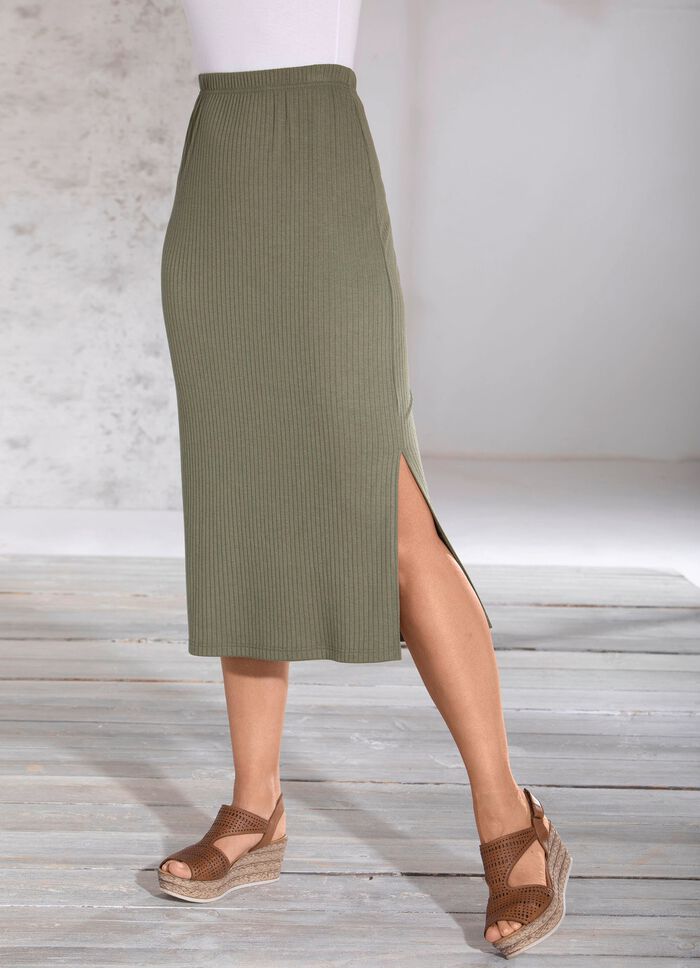 Zachte rok met smalle snit OLIJF