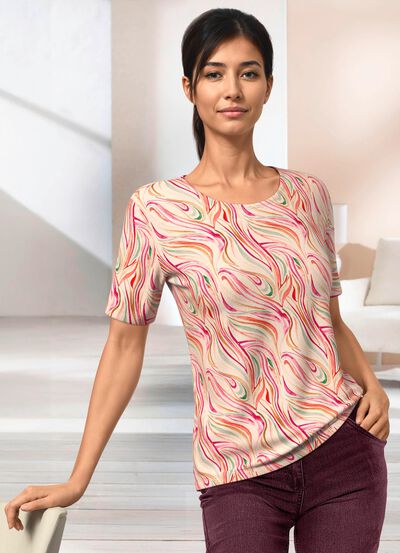 Shirt met ronde hals 