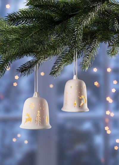 LED-kerstbel, set van 2 