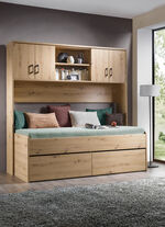 Bed met 2 lades AMBACHTELIJKE EIK