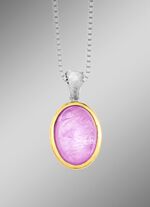 Bicolor hanger met melkachtige kunziet 