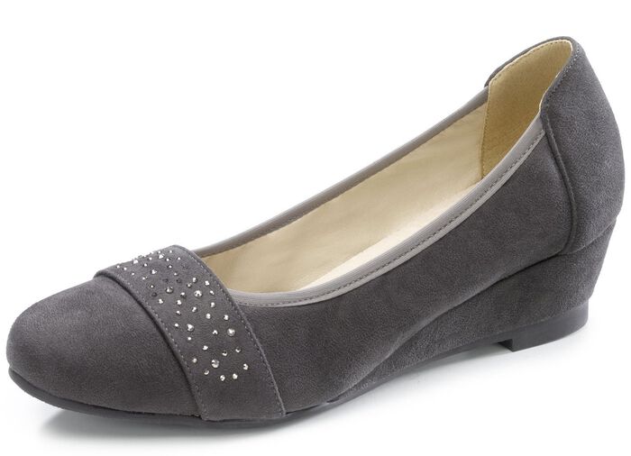 Pumps met mooie strass steentjes GRIJS