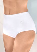 Verpakking van vier slips met een klein hartje met strass steentjes op de voorkant 