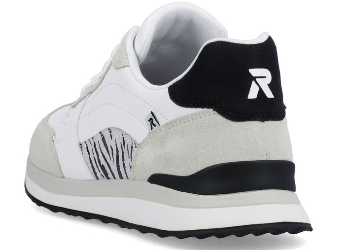 Rieker sneakers met een interessante zebraprint WIT
