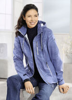 Functioneel jack met regenscherm op de capuchon JEANSBLAUW
