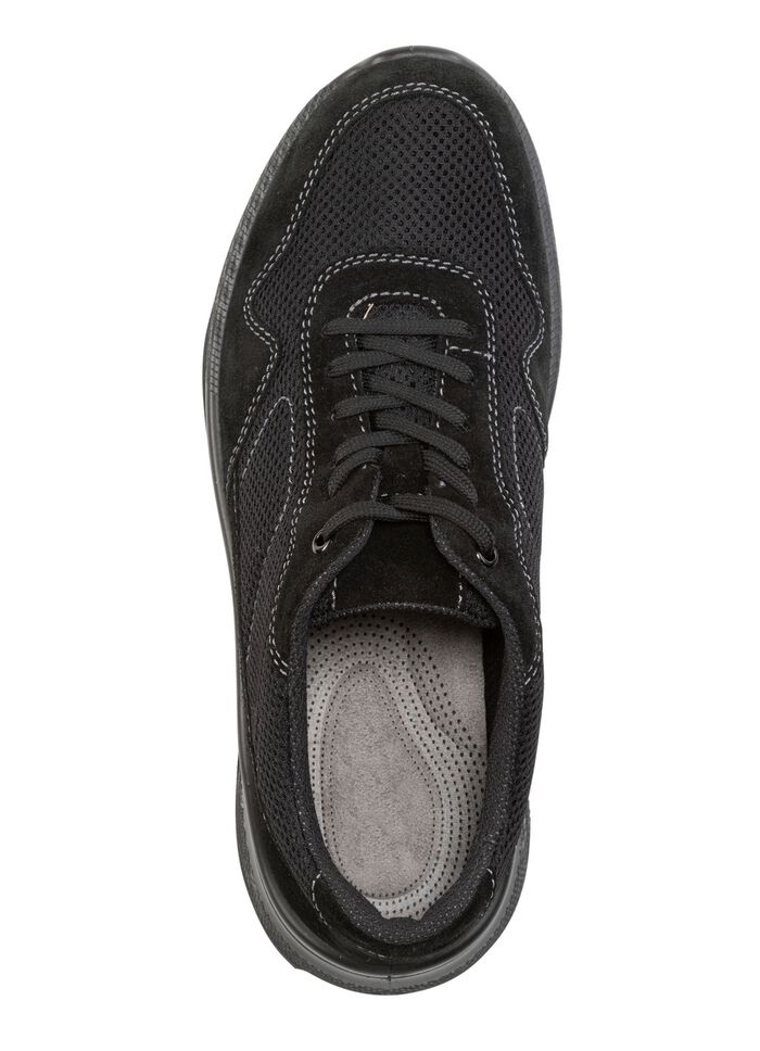 Veterschoen gemaakt van su&egrave;de en textielmateriaal 