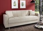 Klick-Klack-bank met decoratief kussen BEIGE