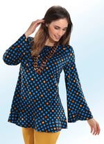 Casual lang shirt met ronde hals 