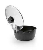 Potdekselhouder "Topfi" gemaakt van roestvrij staal 