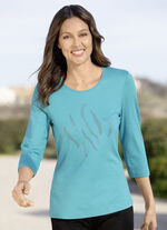 Shirt met 3/4-mouwen in 3 kleuren 
