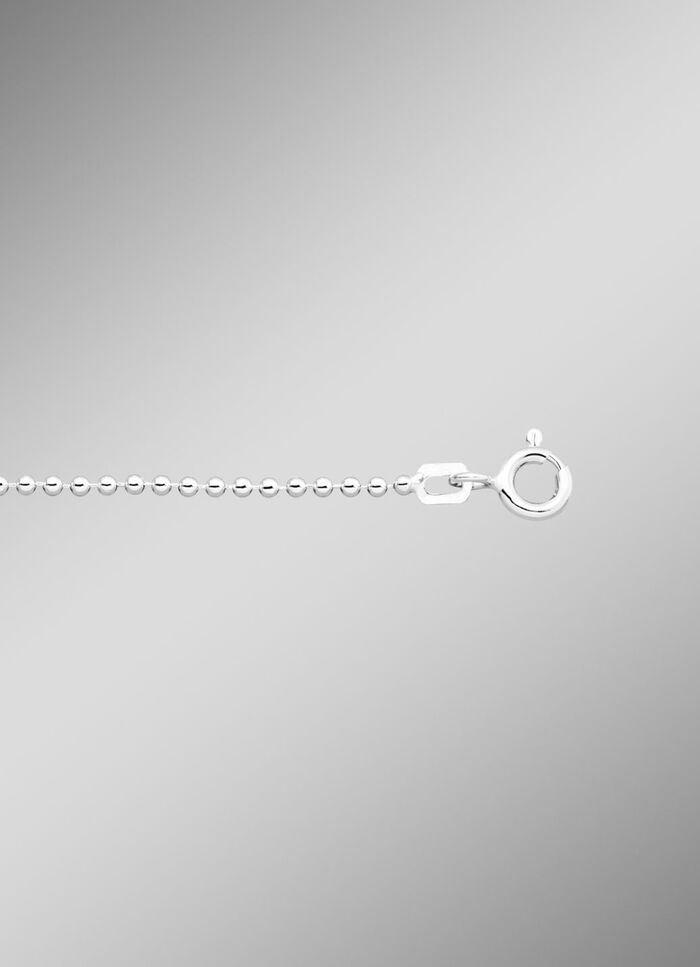 Zilveren bolletjesketting 