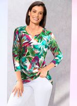 Shirt met kleine V-spleet 