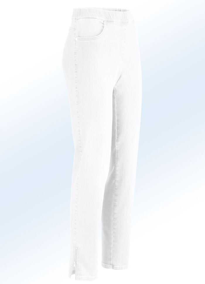 Magische jeans met hoog stretchgehalte WIT