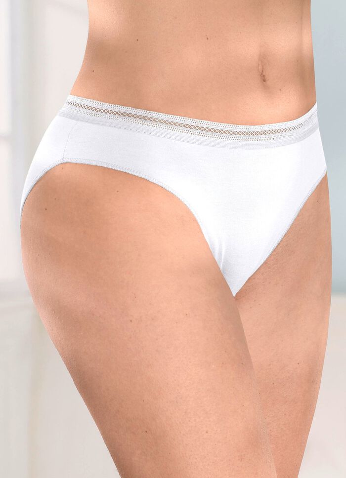 Verpakking van vier slips met decoratieve elastische tailleband 