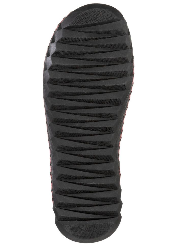 Gemini laarsje van subtiel gearceerd rundnappaleer ZWART-BORDEAUX