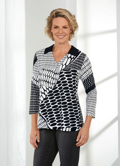 Shirttuniek met V-hals 