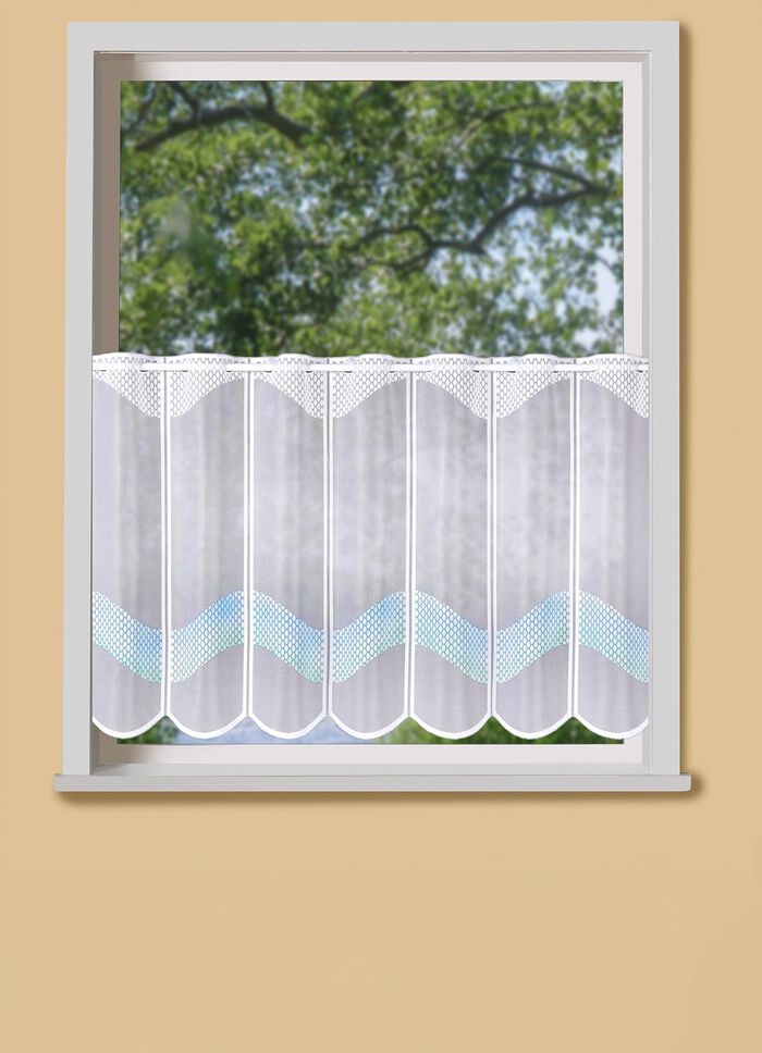 Handgekleurd kort gordijn 