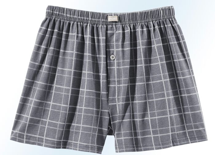 Set van vier boxershorts met opening, geruit 