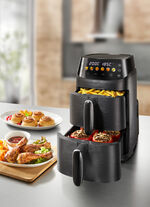 Digitale airfryer met twee kamers 