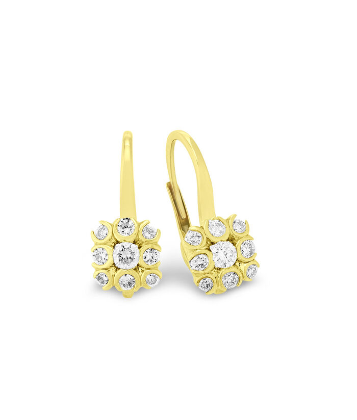 Elegante oorbellen met diamanten