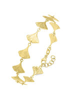 Frosted armband met een geluksbrenger ginkgoblad 