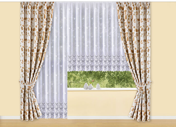 Prachtig lang rolgordijn met universele railband 