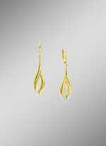 Beweegbare, glanzende oorbellen in tweekleurig 