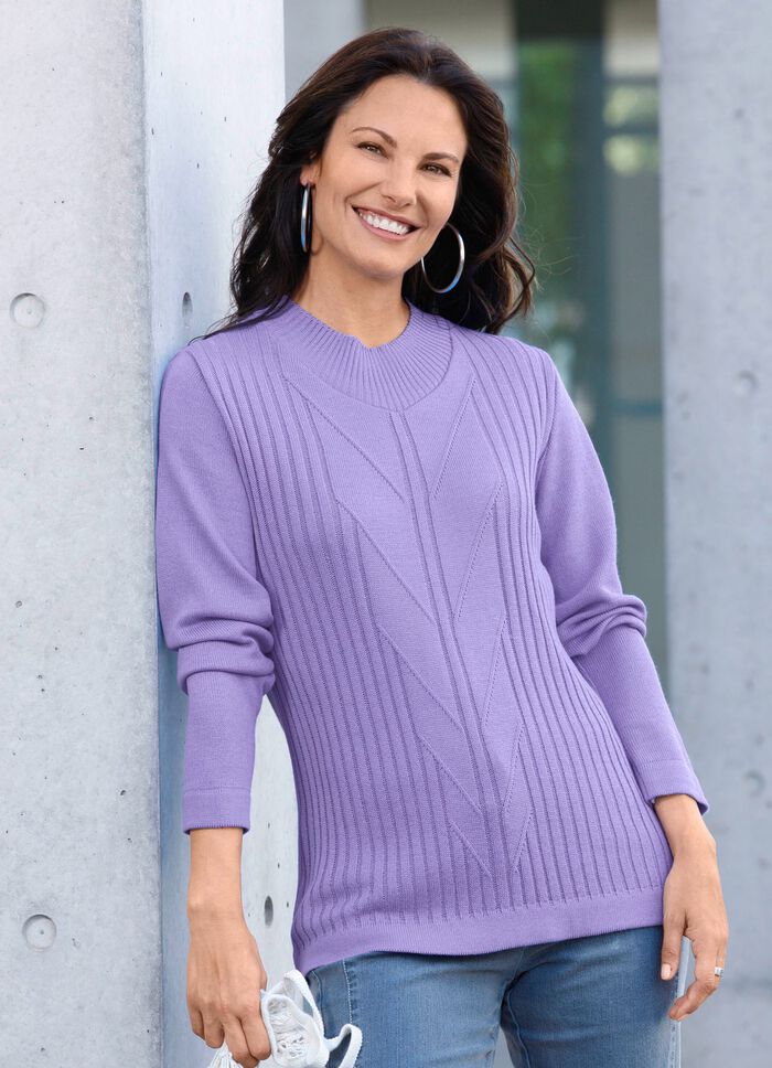 Trui met scheerwol LILA