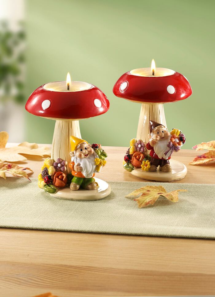 Origineel ontworpen theelichthouders, set van 2 