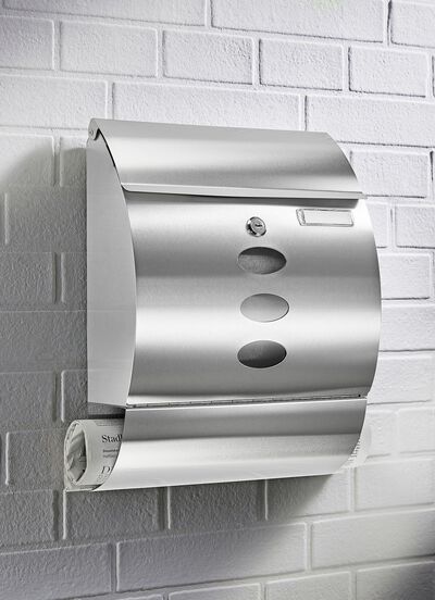 Afsluitbare brievenbus van roestvrij staal 