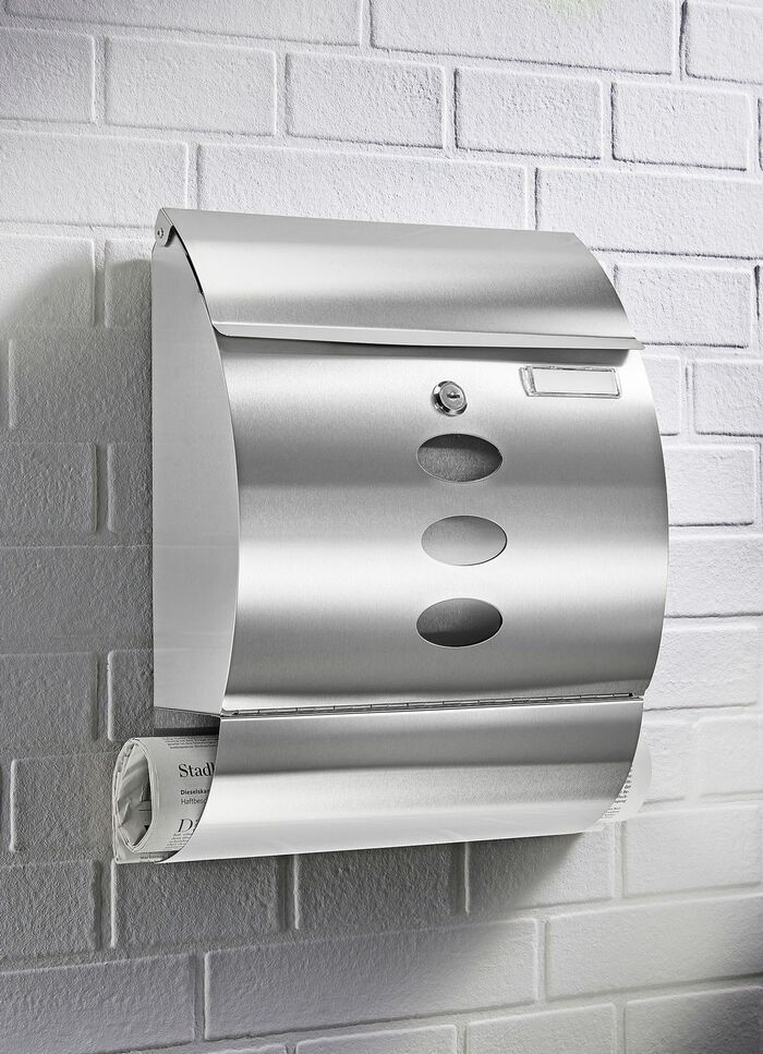 Afsluitbare brievenbus van roestvrij staal 