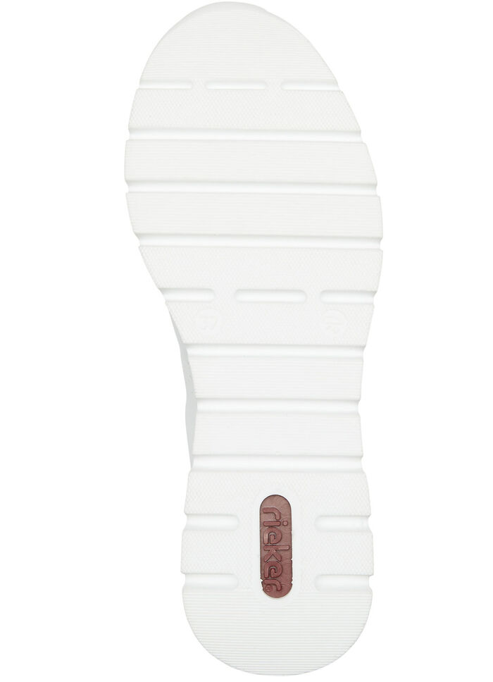 Rieker, comfortabele damessneakers, breedte G, met rits WIT