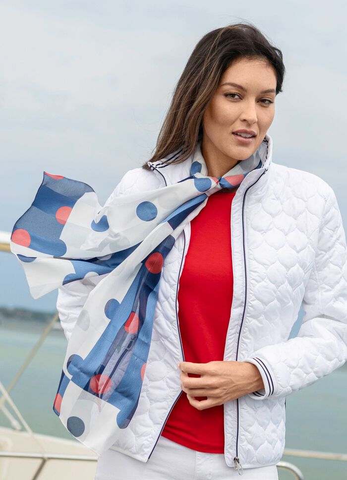 Sjaal met stippenmotief 